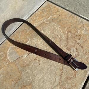Y2K Dark Brown Patina Italian Leather Belt Made in Italy